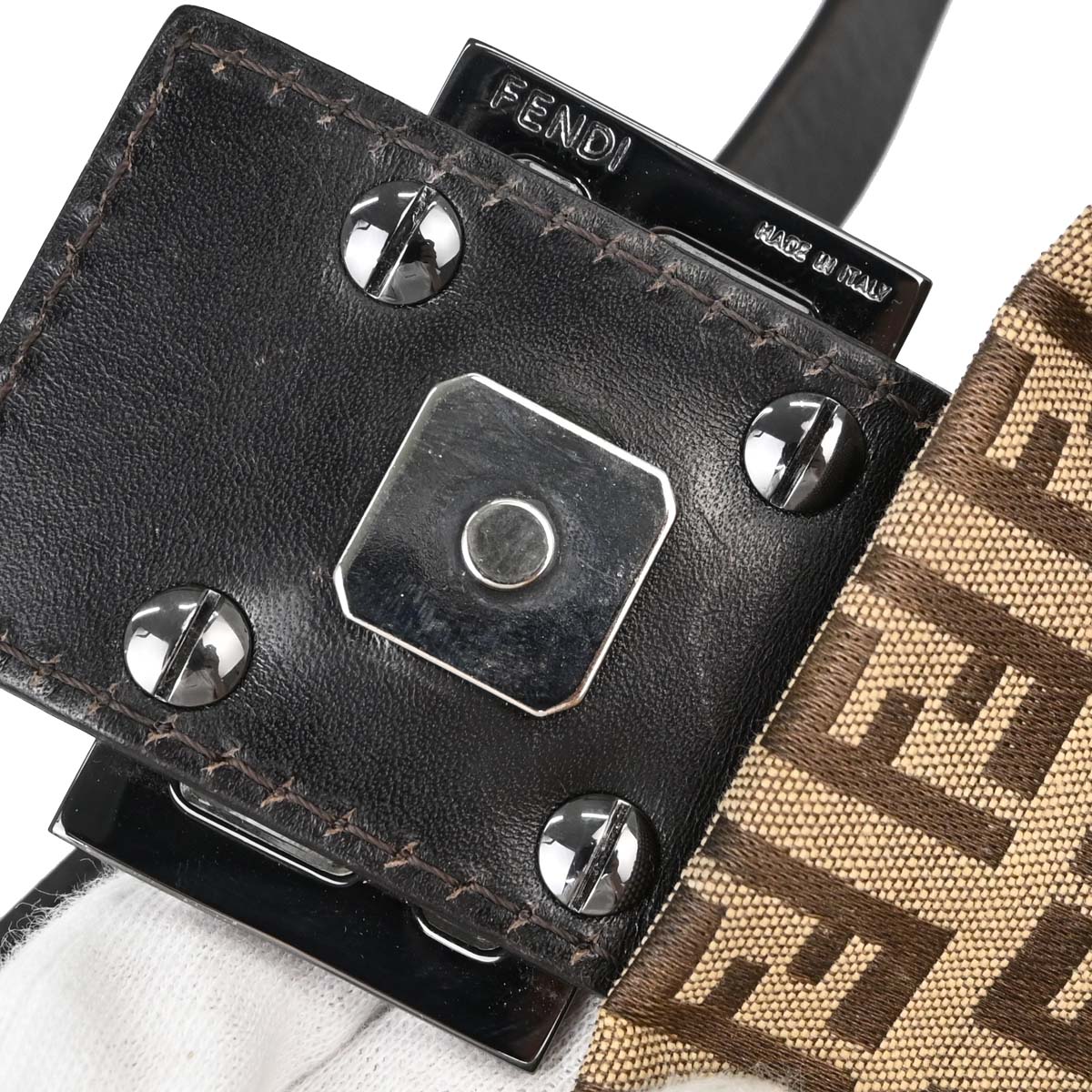 Fendi Beige Zucchino Baguette Handbag