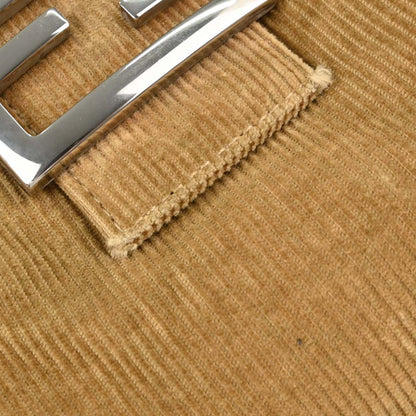 Fendi Brown Corduroy Handbag
