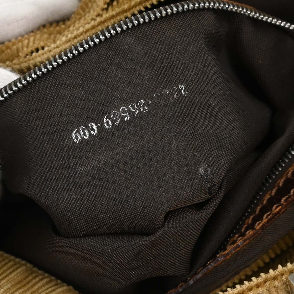 Fendi Brown Corduroy Handbag