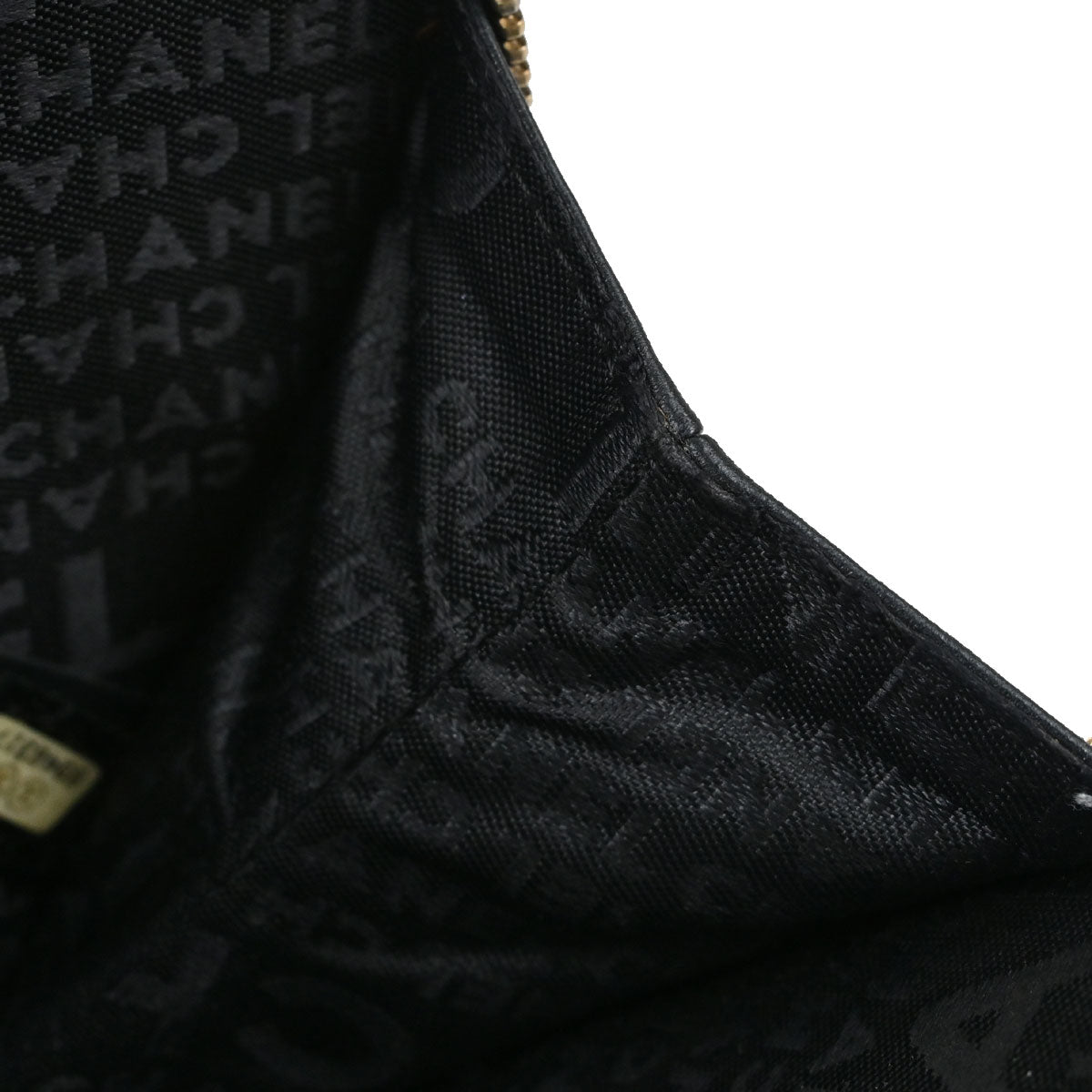Chanel Black Patent Leather Lambskin Record Clutch Bag