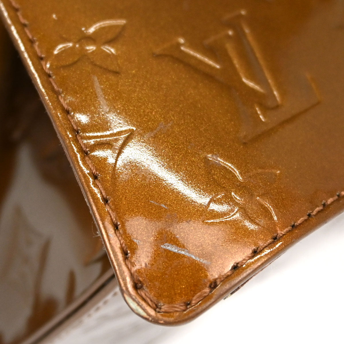 Louis Vuitton Bronze Monogram Vernis Forsyth Handbag M91113
