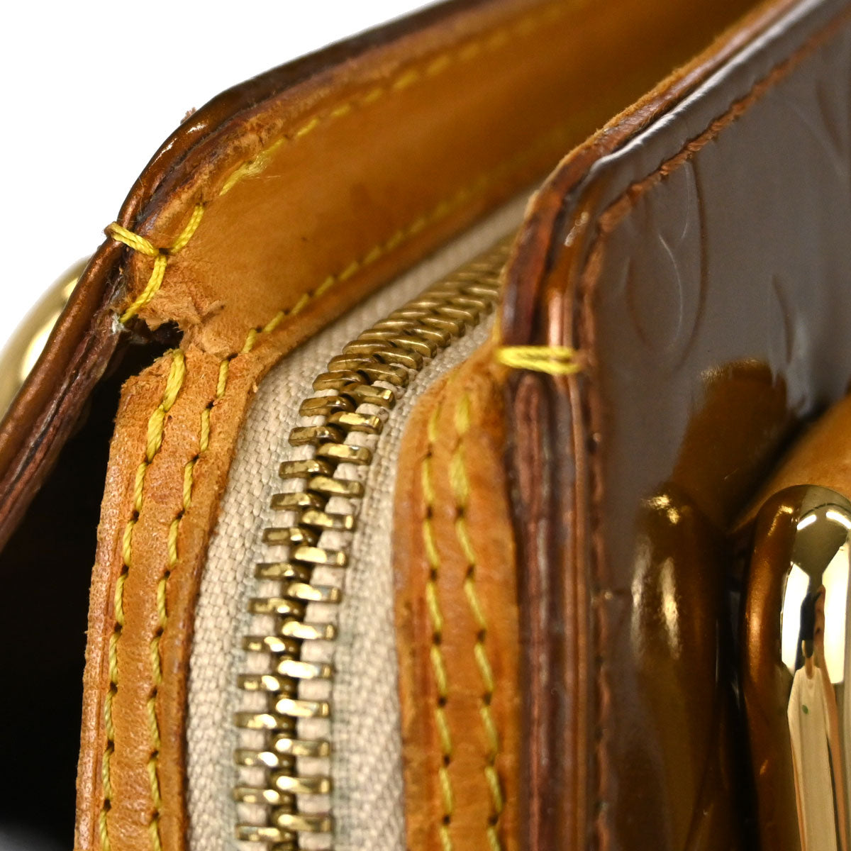 Louis Vuitton Bronze Monogram Vernis Forsyth Handbag M91113