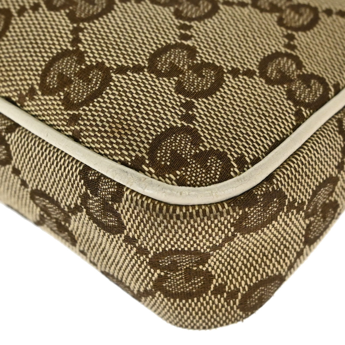 Gucci Beige Canvas GG Handbag