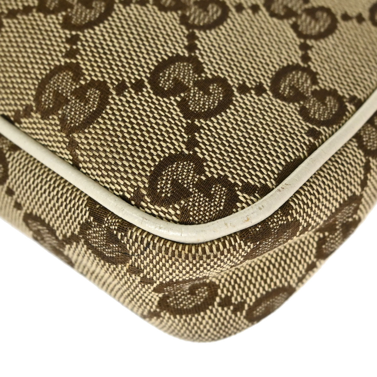 Gucci Beige Canvas GG Handbag