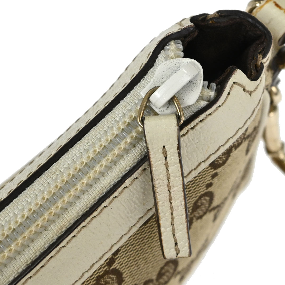 Gucci Beige Canvas GG Handbag
