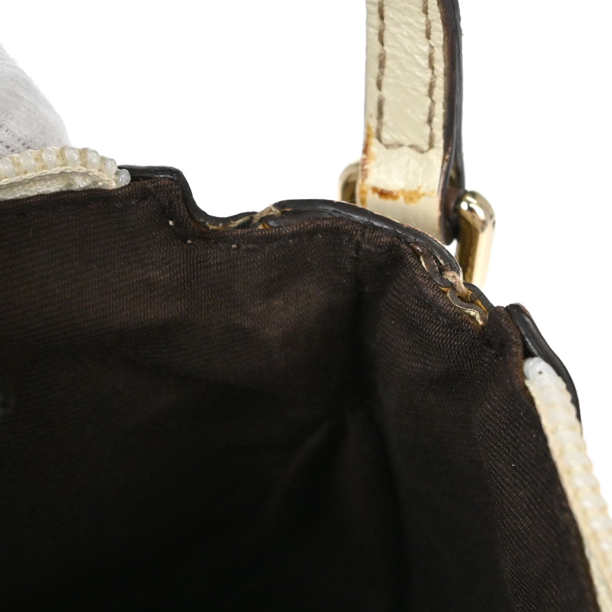 Gucci Beige Canvas GG Handbag