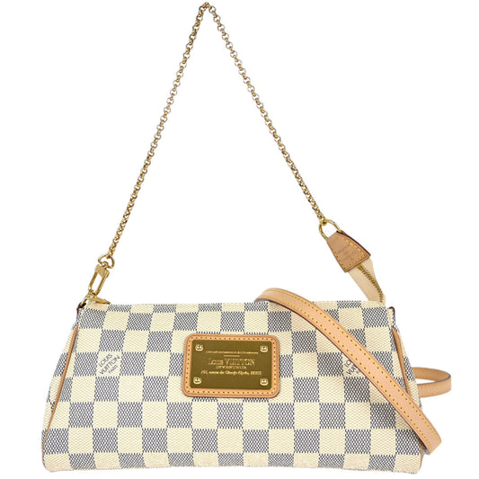 Louis Vuitton Damier Azur Eva 2way Shoulder Chain Handbag N55214
