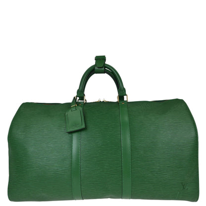Louis Vuitton Green Epi Keepall 50 Travel Handbag M42964