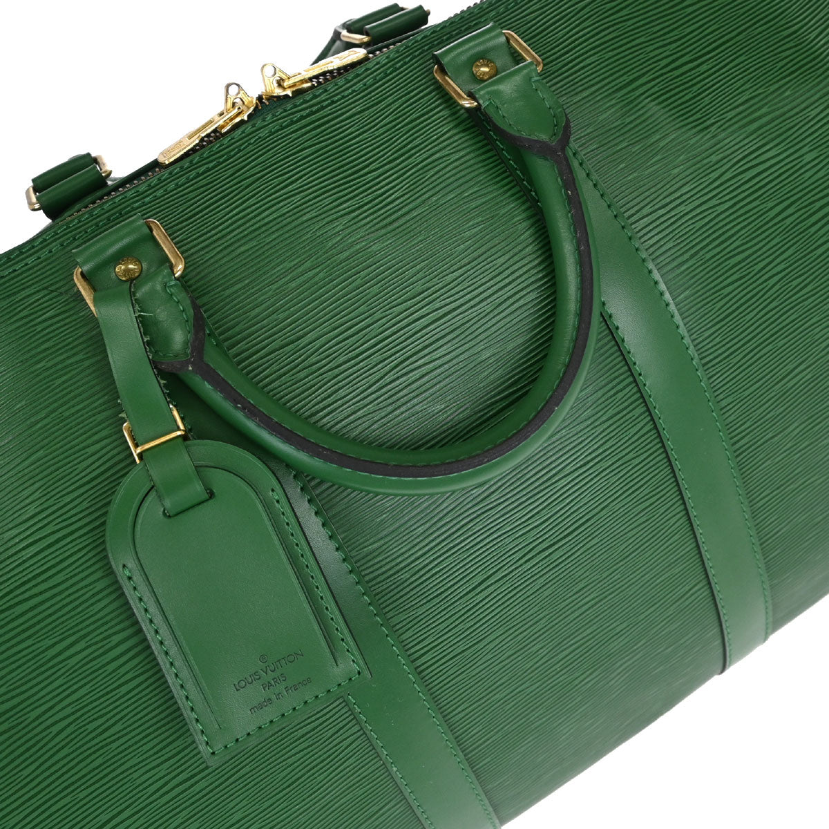 Louis Vuitton Green Epi Keepall 50 Travel Handbag M42964