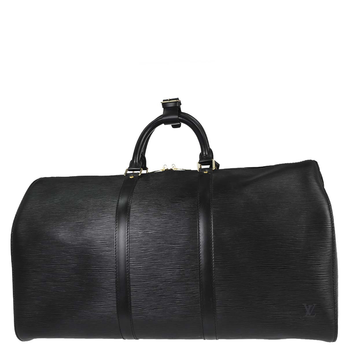 Louis Vuitton Black Epi Keepall 50 Travel Handbag M42962