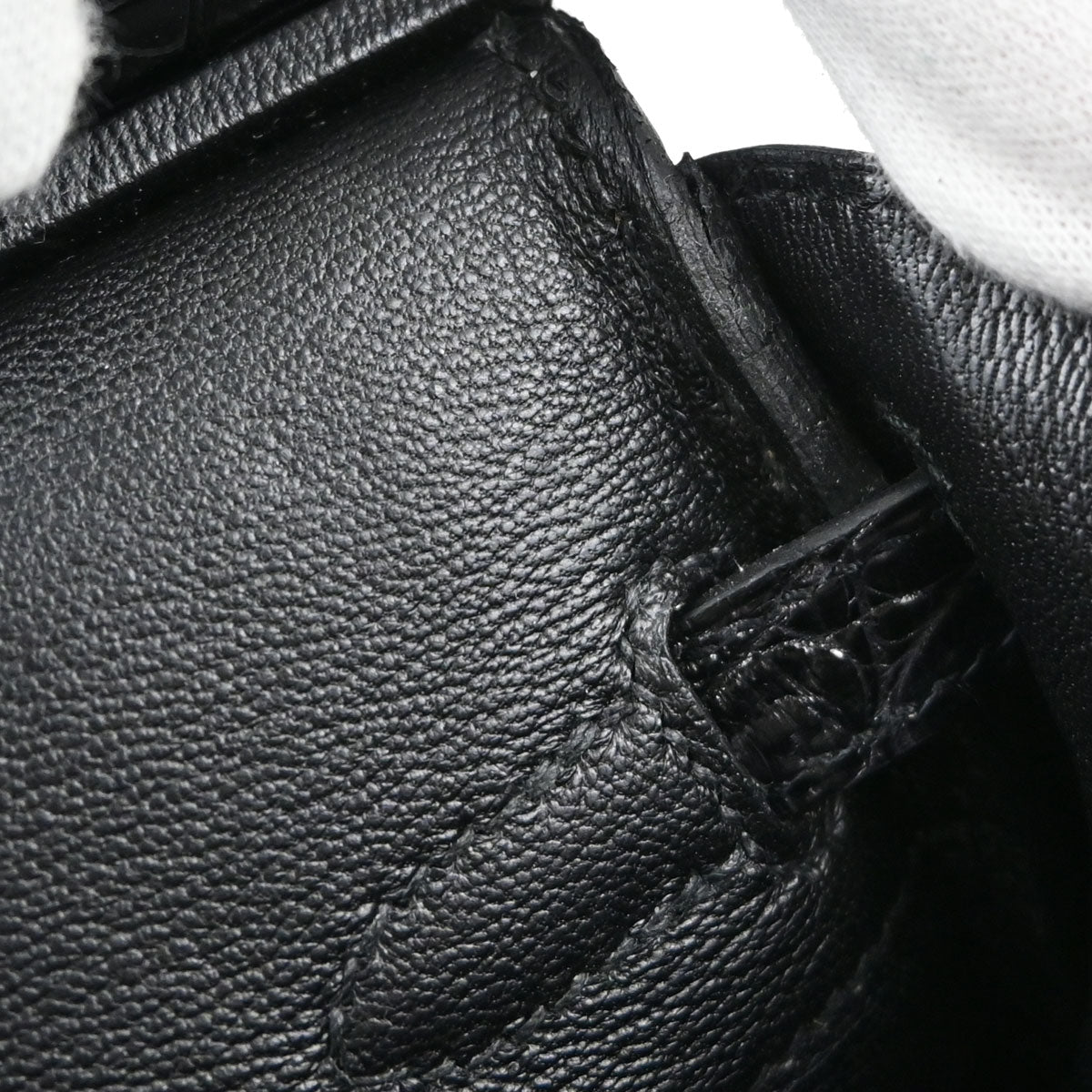Hermes * Black Porosus Birkin 25 Handbag