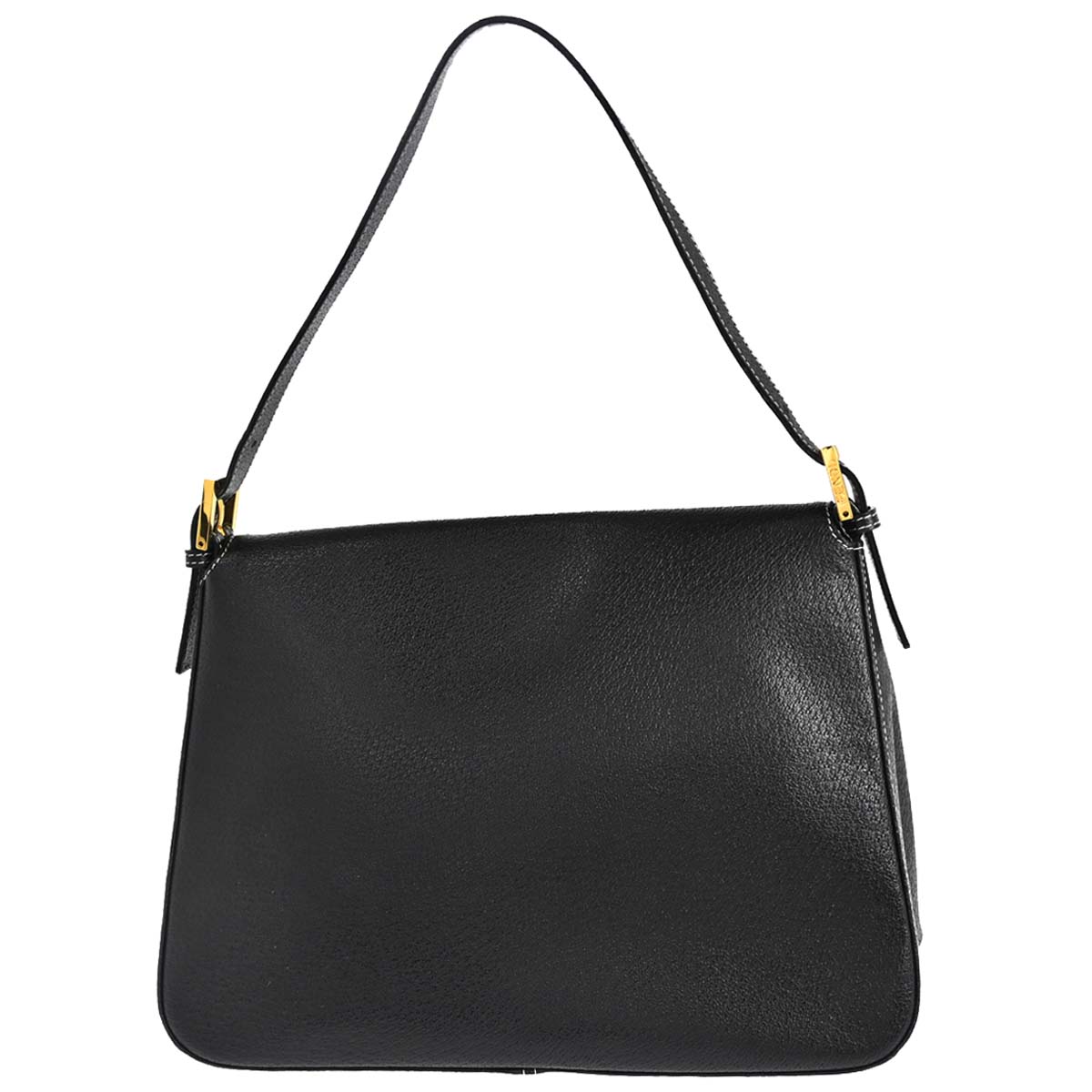 Fendi Black Leather Mamma Baguette Handbag