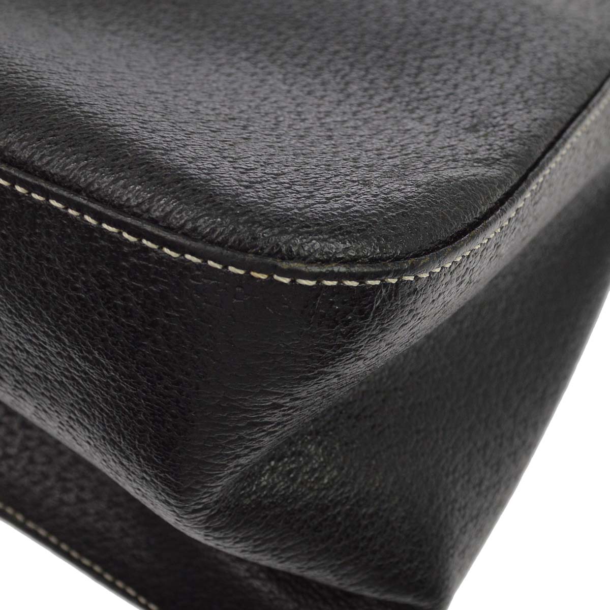 Fendi Black Leather Mamma Baguette Handbag