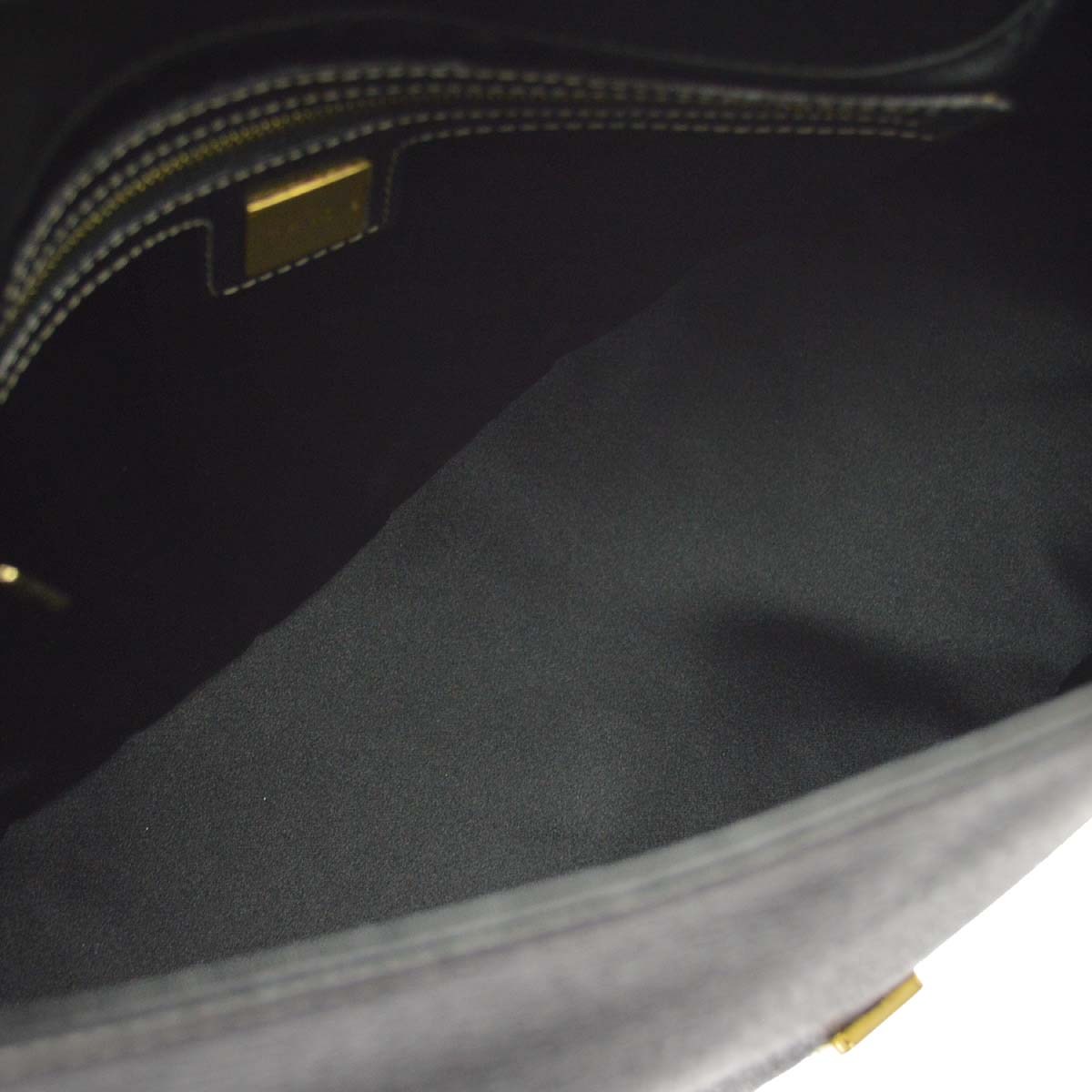 Fendi Black Leather Mamma Baguette Handbag
