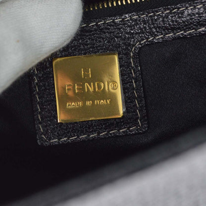 Fendi Black Leather Mamma Baguette Handbag