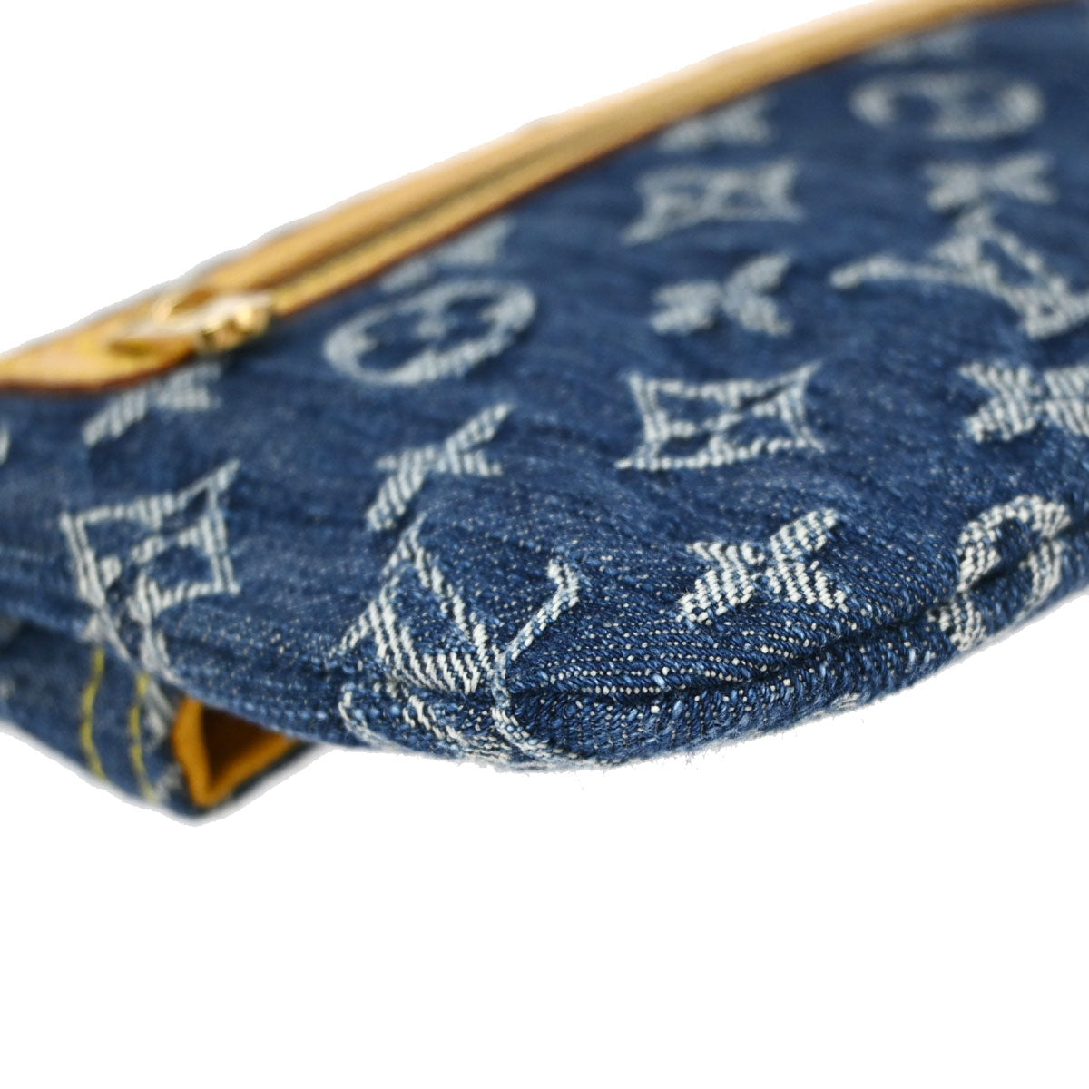 Louis Vuitton Blue Monogram Denim Pochette Plat Clutch Bag M95007
