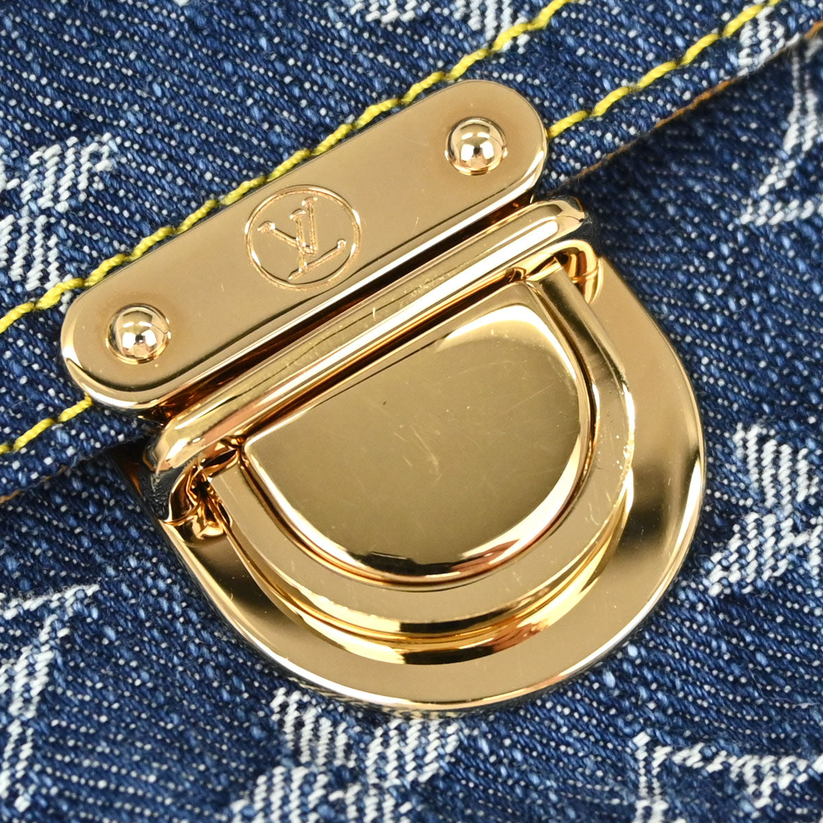 Louis Vuitton Blue Monogram Denim Pochette Plat Clutch Bag M95007