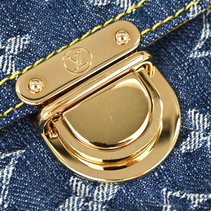 Louis Vuitton Blue Monogram Denim Pochette Plat Clutch Bag M95007