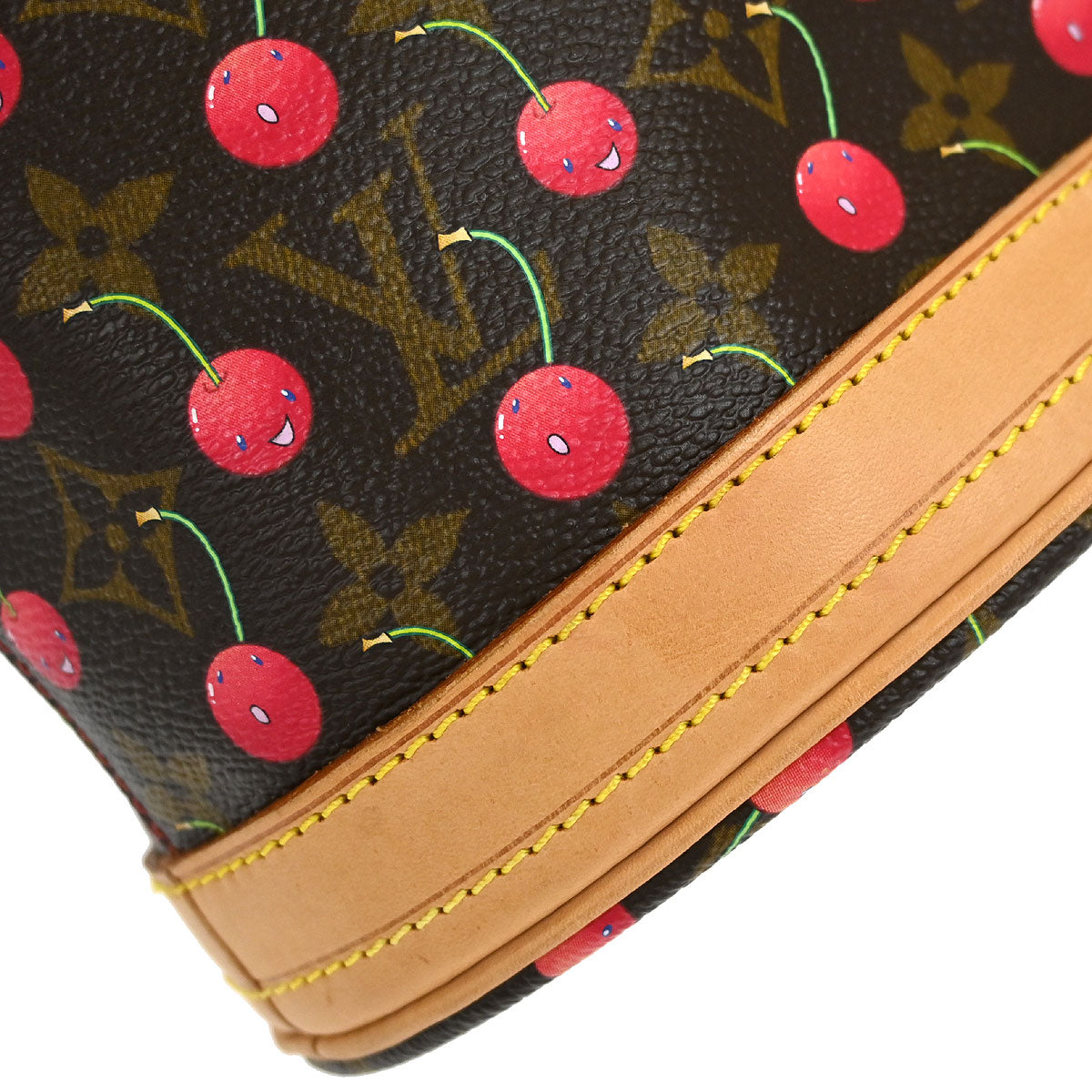 Louis Vuitton Monogram Cherry Bucket PM Tote Handbag M95012