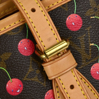 Louis Vuitton Monogram Cherry Bucket PM Tote Handbag M95012