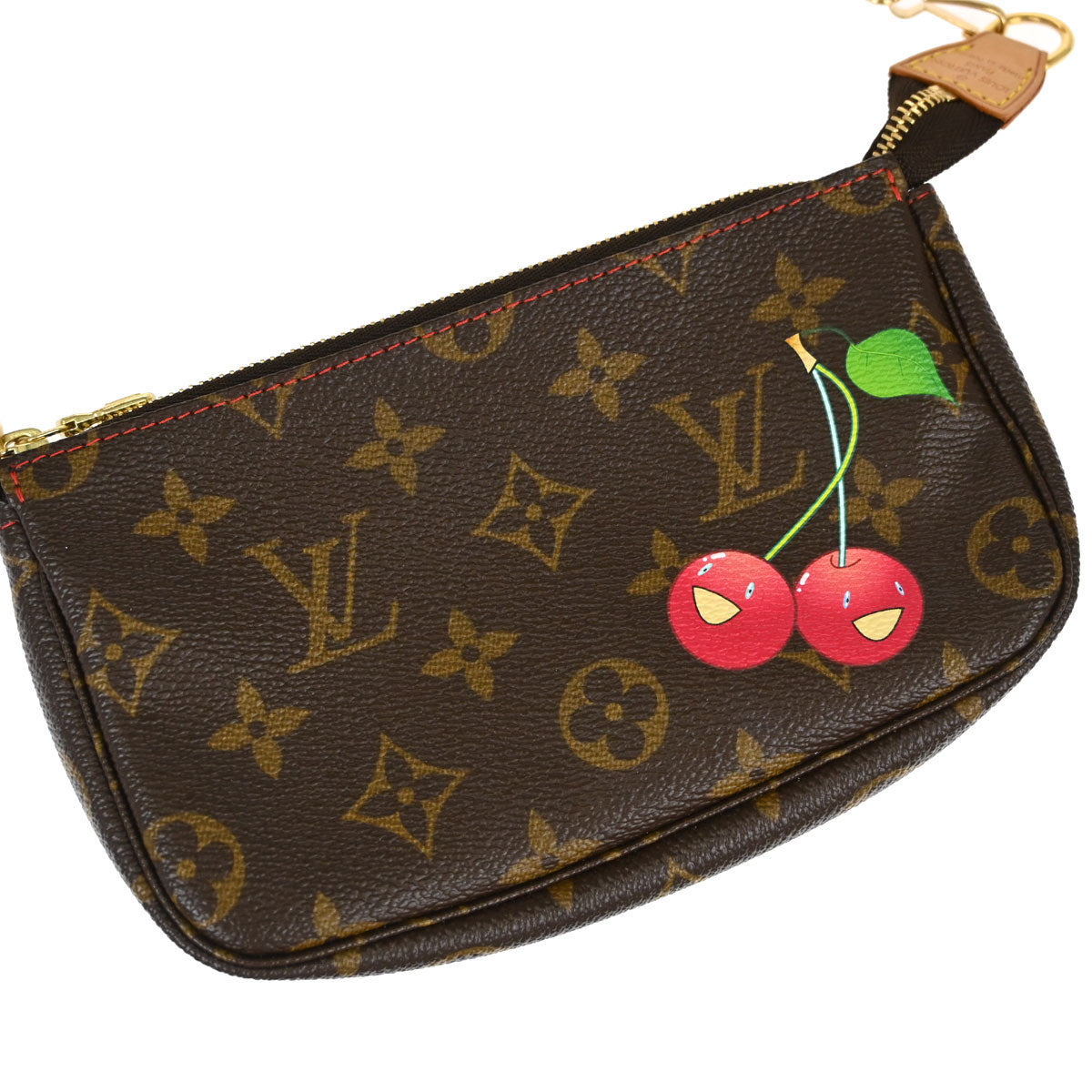 Louis Vuitton Monogram Cherry Bucket PM Tote Handbag M95012