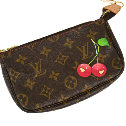 Louis Vuitton Monogram Cherry Bucket PM Tote Handbag M95012