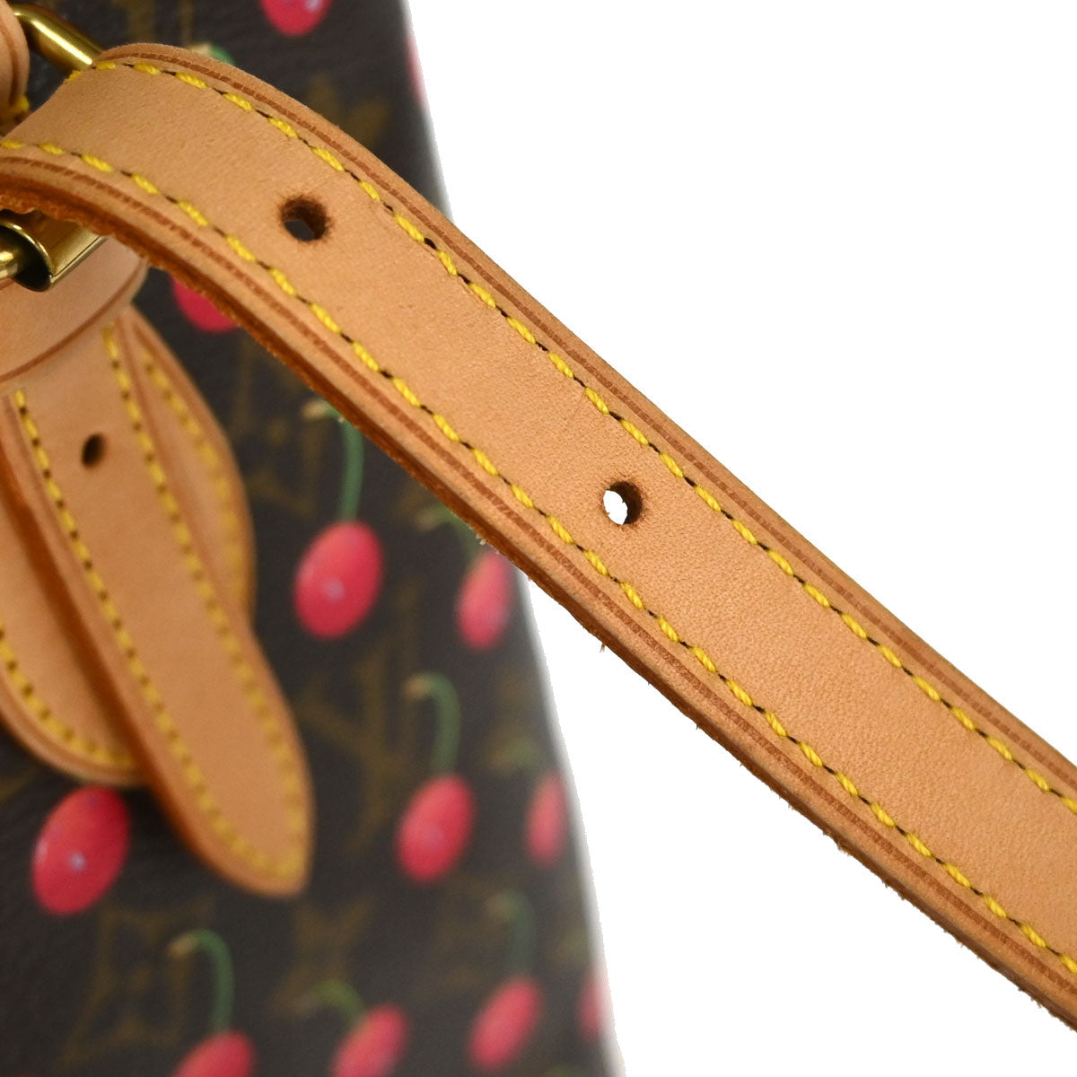 Louis Vuitton Monogram Cherry Bucket PM Tote Handbag M95012