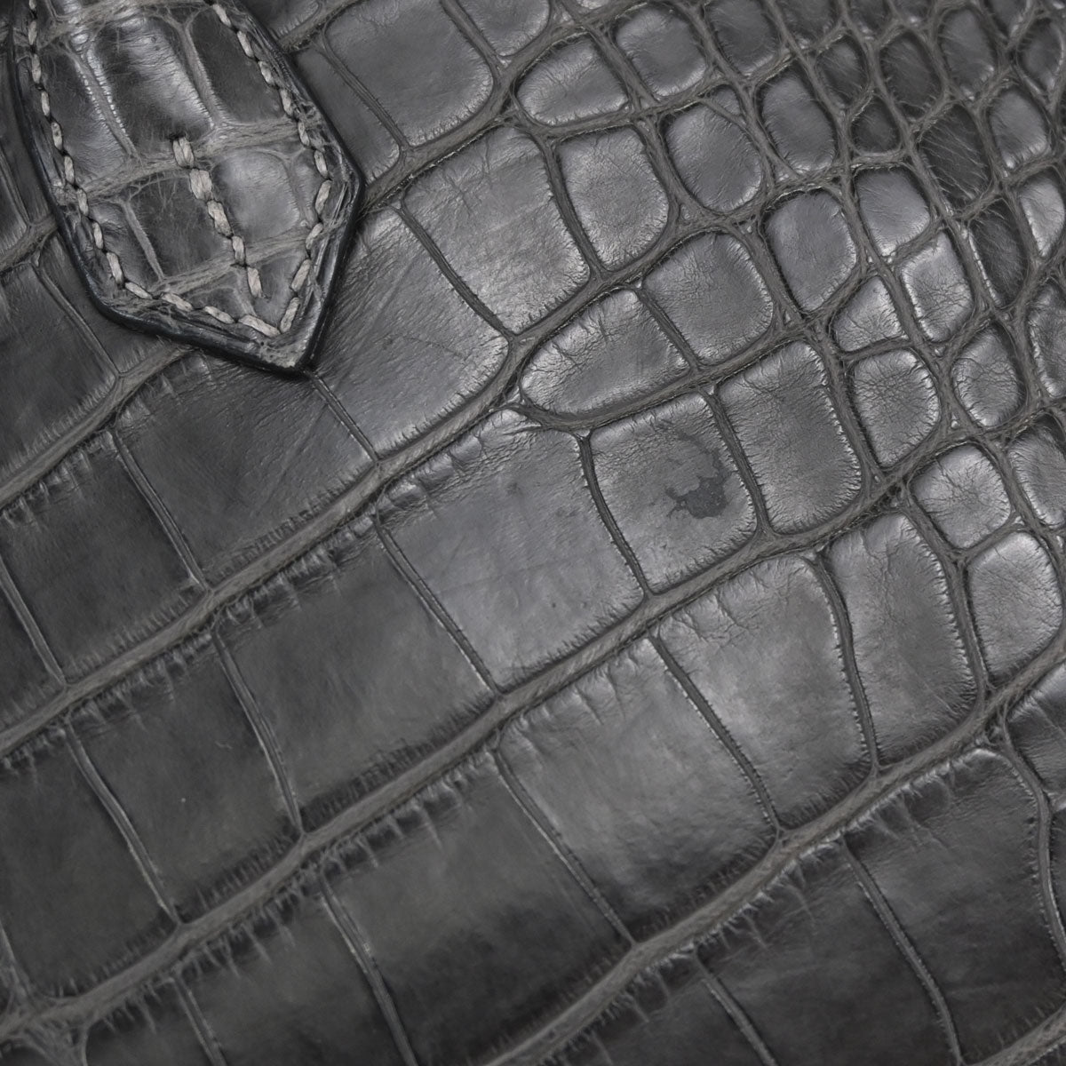 Hermes * Graphite Matt Alligator Birkin 25 Handbag