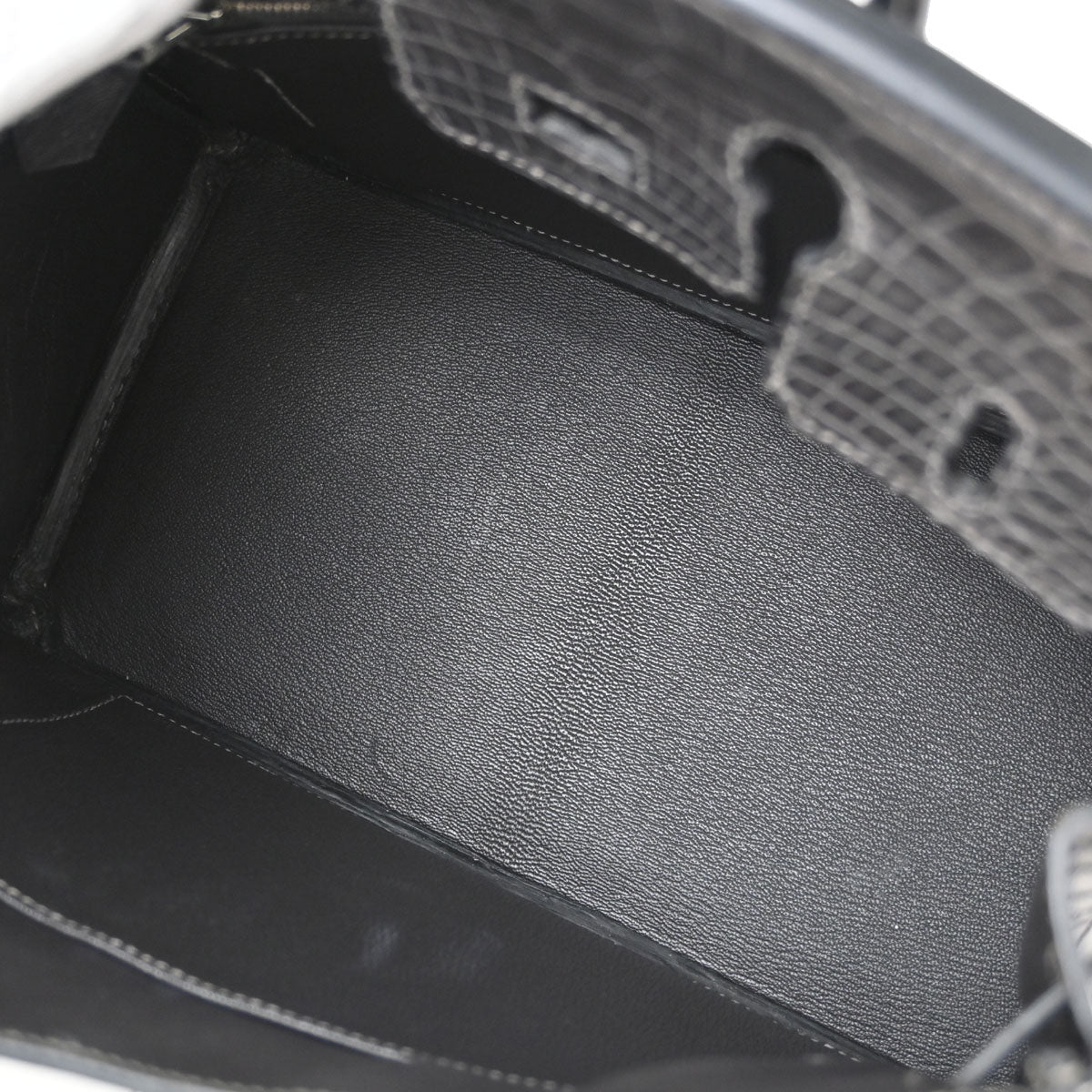Hermes * Graphite Matt Alligator Birkin 25 Handbag