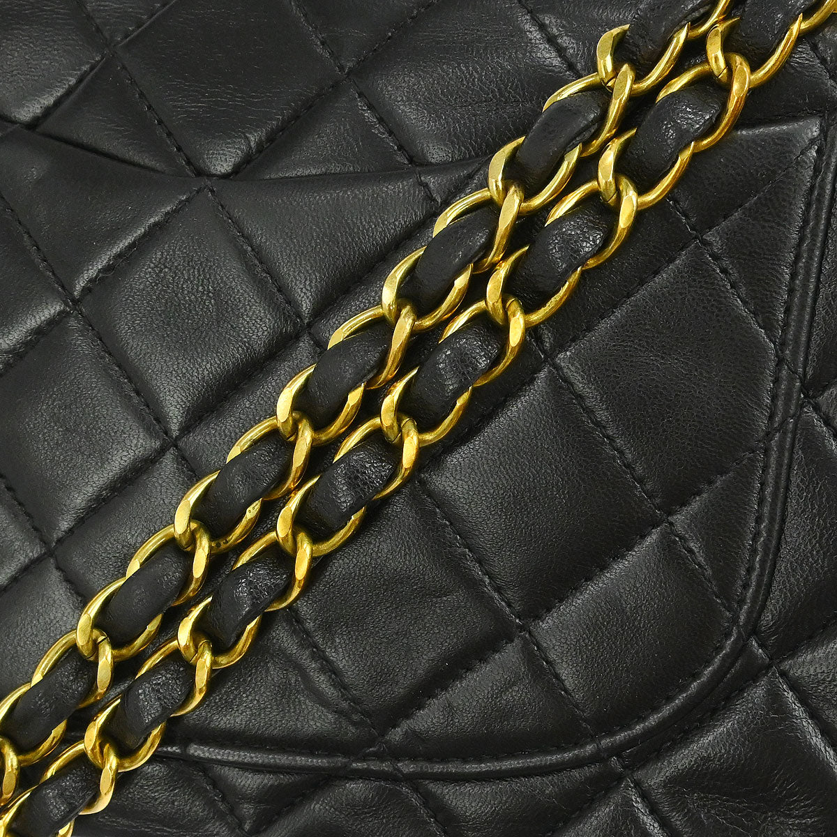 Chanel Black Lambskin Small Classic Double Flap Shoulder Bag