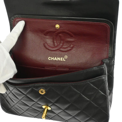 Chanel Black Lambskin Small Classic Double Flap Shoulder Bag