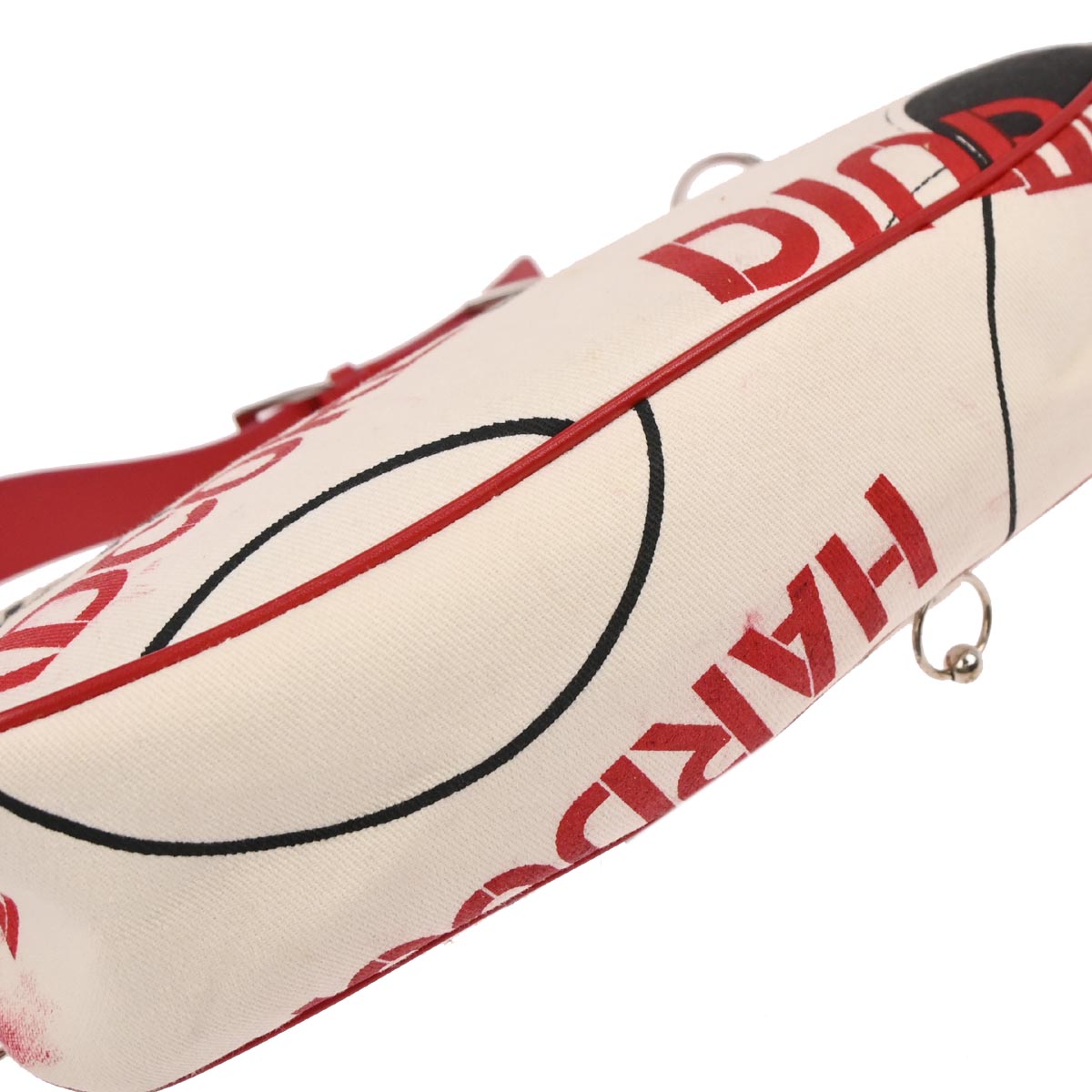 Christian Dior Red White Hardcore Pierced Shoulder Bag