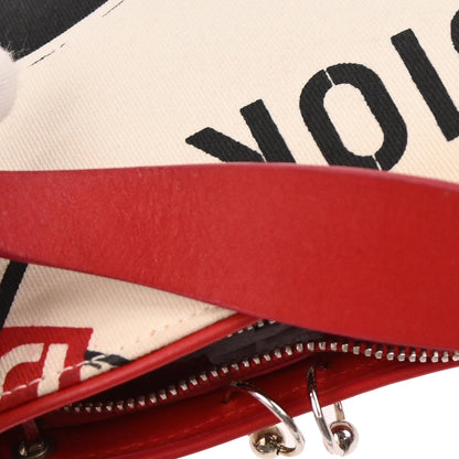 Christian Dior Red White Hardcore Pierced Shoulder Bag