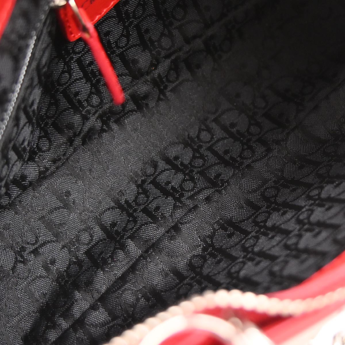 Christian Dior Red White Hardcore Pierced Shoulder Bag