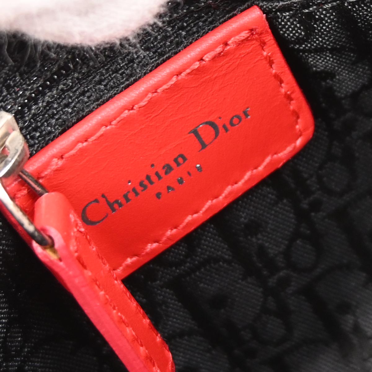 Christian Dior Red White Hardcore Pierced Shoulder Bag