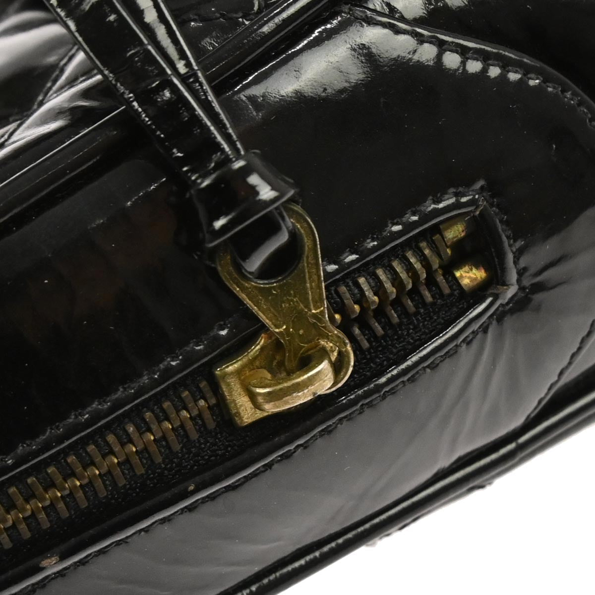 Chanel 1986-1988 Black Patent Leather Shoulder Bag