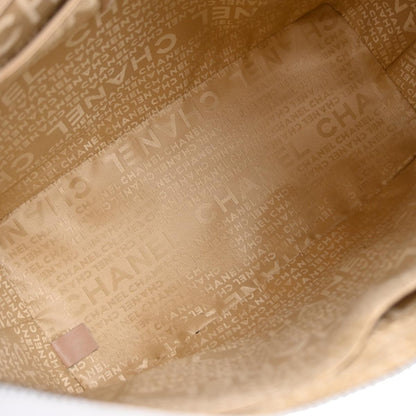 Chanel 2005-2006 White Canvas Calfskin Fringe Tote Handbag