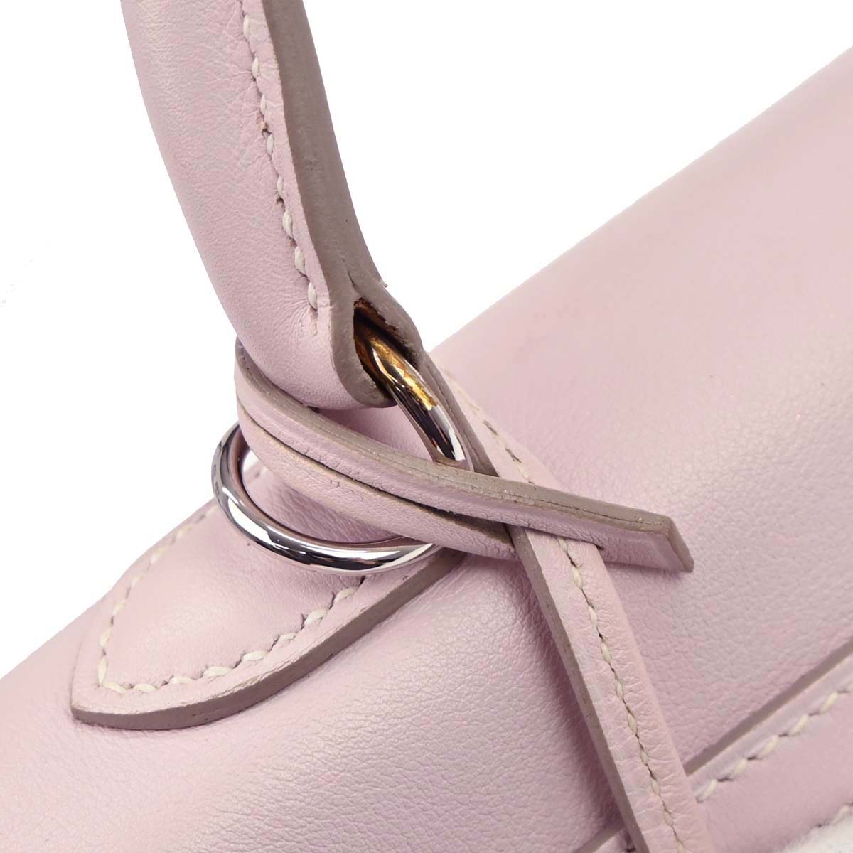 Hermes Rose Dragee Swift Kelly 25 Retourne 2way Shoulder Handbag