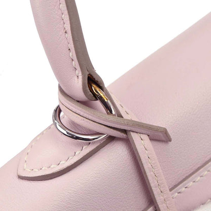 Hermes Rose Dragee Swift Kelly 25 Retourne 2way Shoulder Handbag
