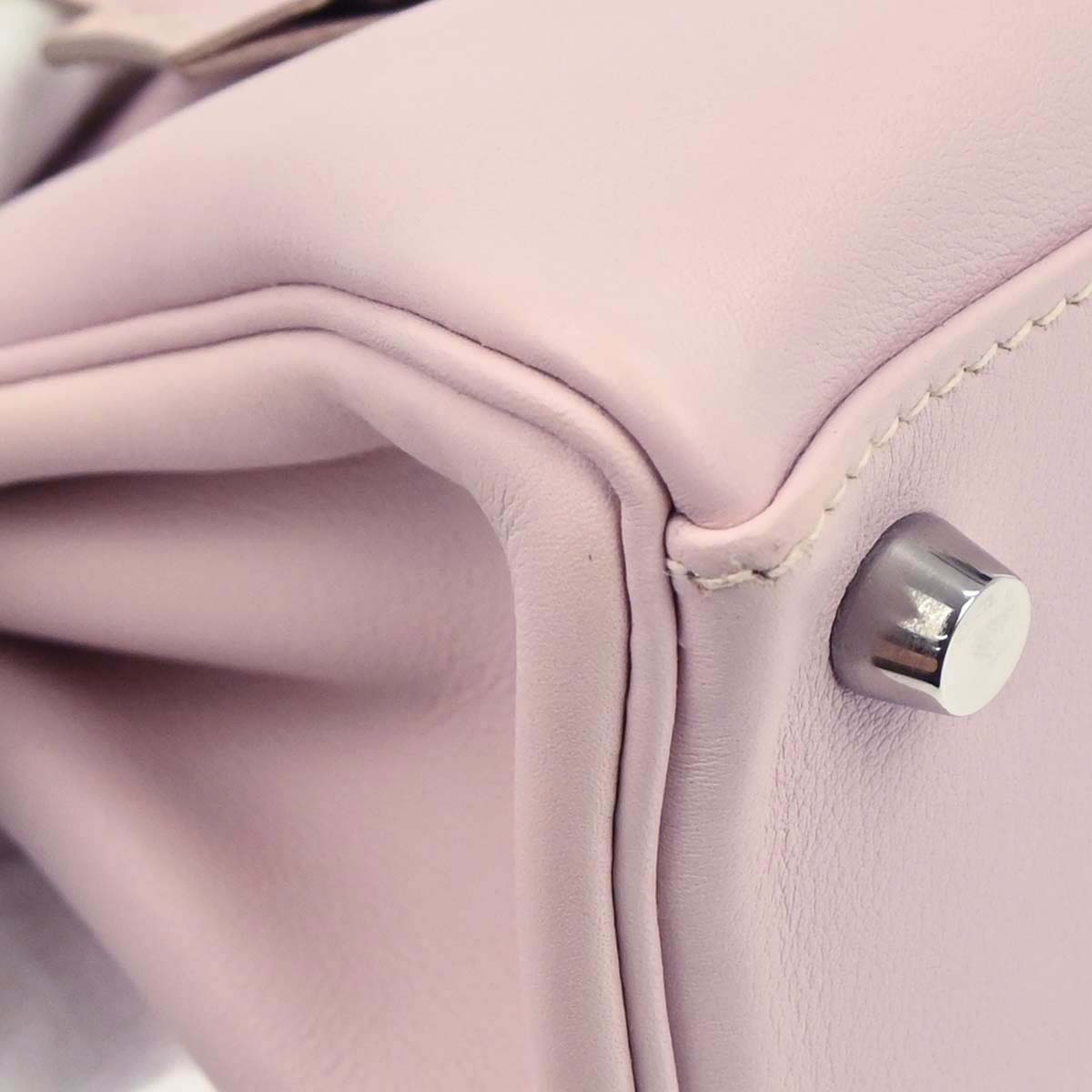 Hermes Rose Dragee Swift Kelly 25 Retourne 2way Shoulder Handbag