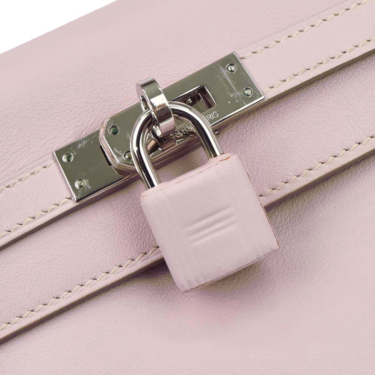 Hermes Rose Dragee Swift Kelly 25 Retourne 2way Shoulder Handbag