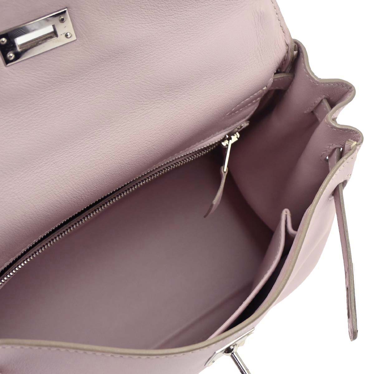 Hermes Rose Dragee Swift Kelly 25 Retourne 2way Shoulder Handbag