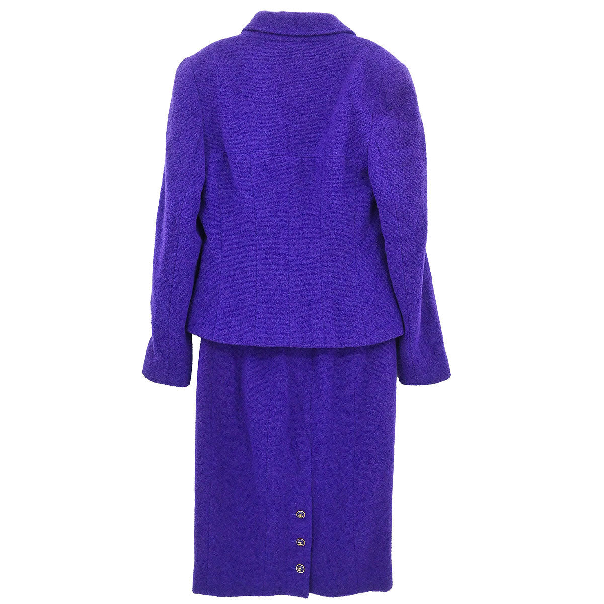 Chanel 1995 Setup Suit Jacket Skirt Purple #36
