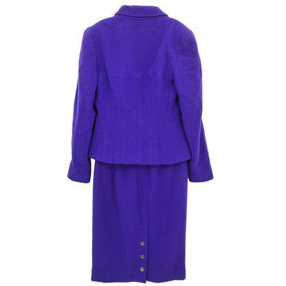 Chanel 1995 Setup Suit Jacket Skirt Purple #36