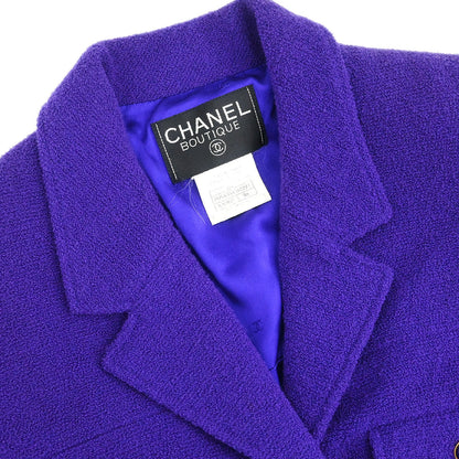 Chanel 1995 Setup Suit Jacket Skirt Purple #36