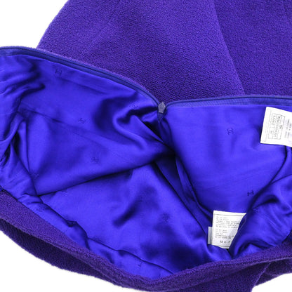 Chanel 1995 Setup Suit Jacket Skirt Purple #36