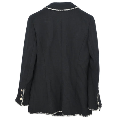 Chanel 2005 Emblem Double Breasted Jacket Black #38