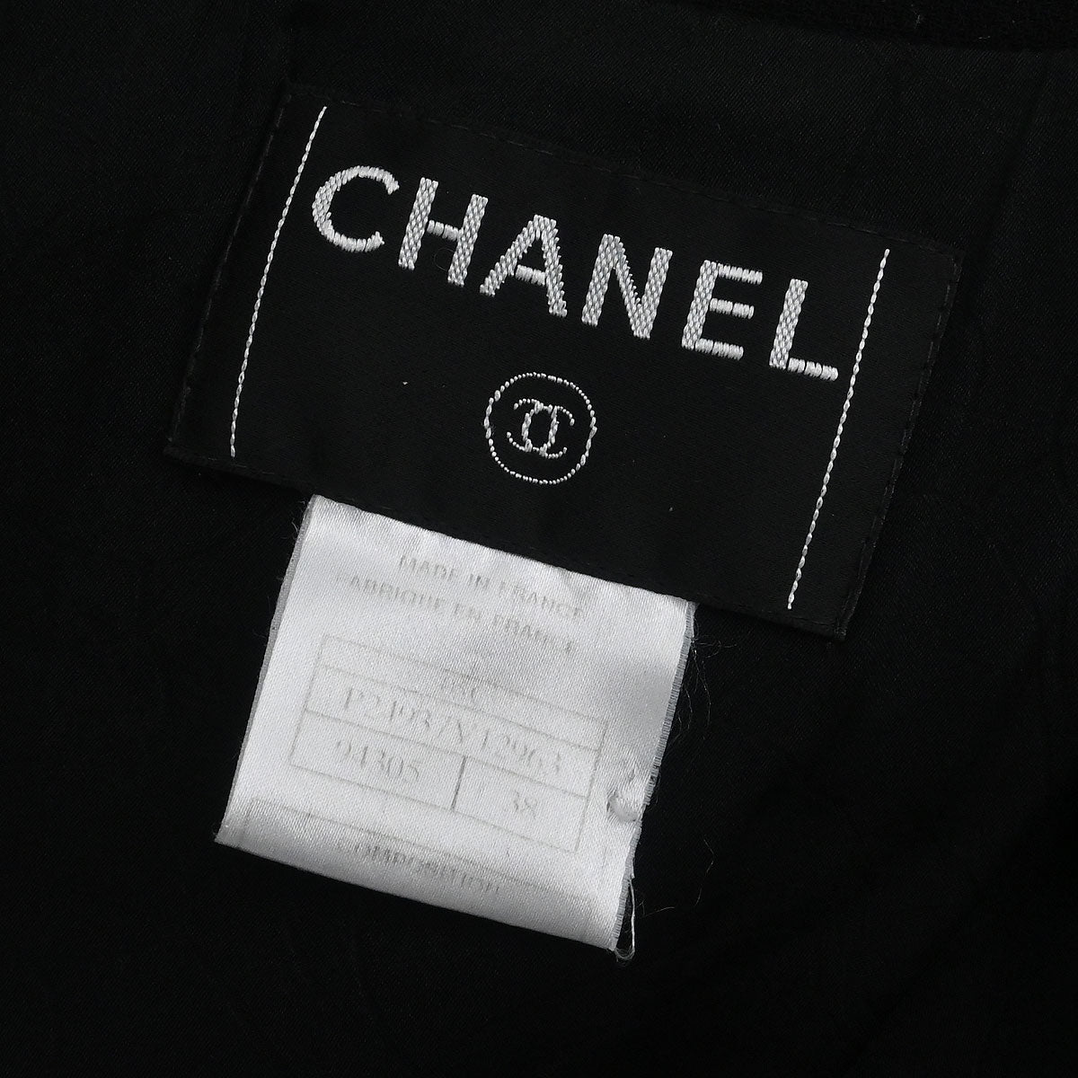 Chanel 2005 Emblem Double Breasted Jacket Black #38