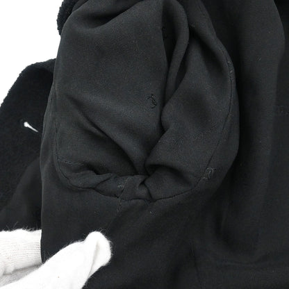 Chanel 1995 Single Breasted Collarless Jacket Black #38