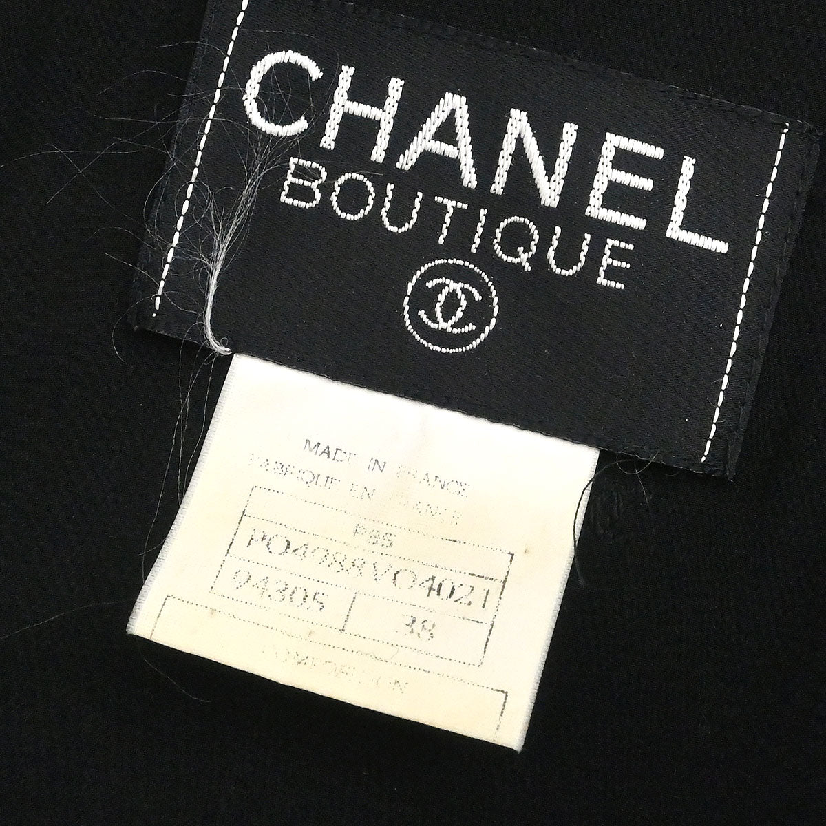 Chanel 1995 Single Breasted Collarless Jacket Black #38